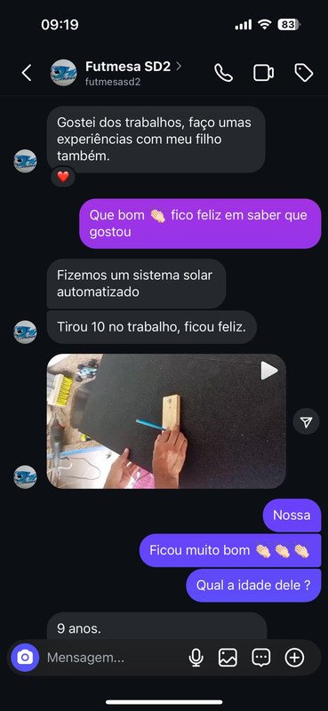 Depoimento via WhatsApp